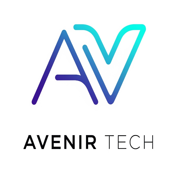 A modern, minimalist logo with a subtle gradient